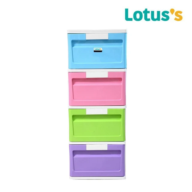 โลตัสตู้ลิ้นชักทรงสูง สีคัลเลอร์ฟูล ลิ้นชัก 4 ชั้น