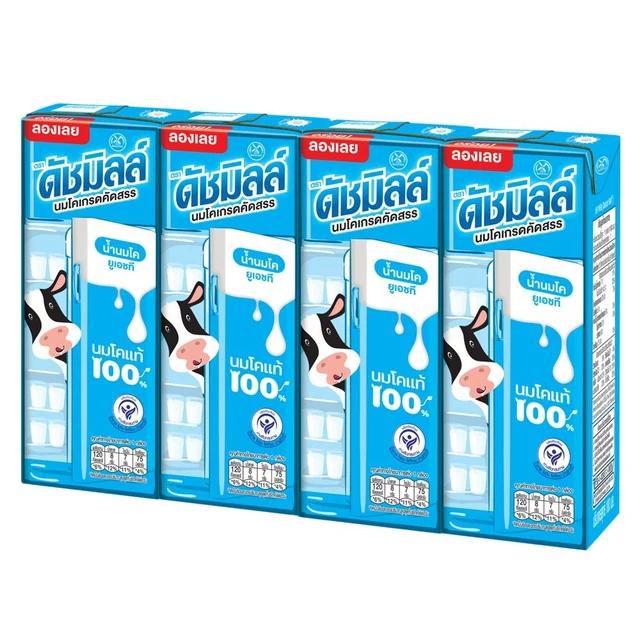 DUTCH MILL SELECTED UHT MILK PLAIN 180 ML PACK 4