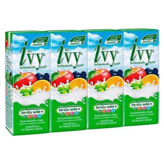 IVY DRINKING YOGHURT MIXED FRUIT 180 ML PACK 4