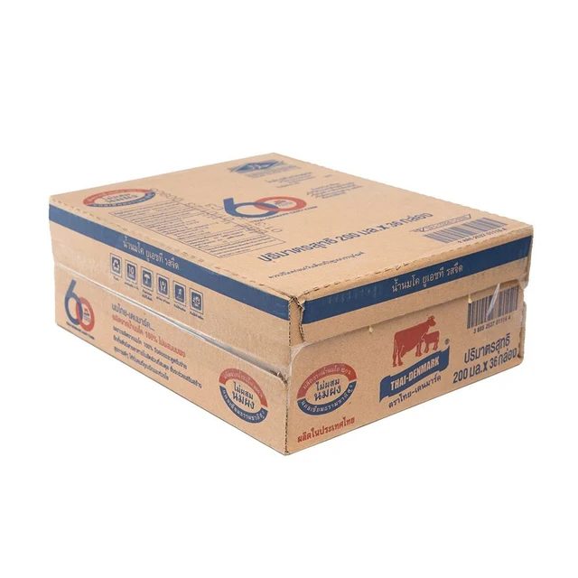 THAI-DENMARK UHT MILK PLAIN FLAVOUR 180 ML PACK 36