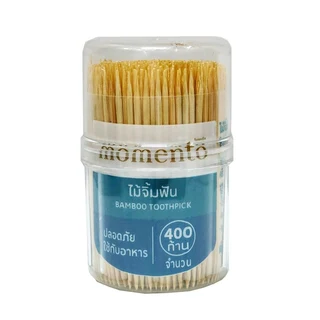 โมเมนโต ไม้จิ้มฟัน กระปุก 2ปลาย 400 ก้าน