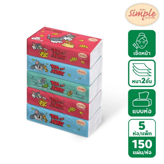SIMPLE FACIALTISSUE SOFT 150 SHEET PACK5