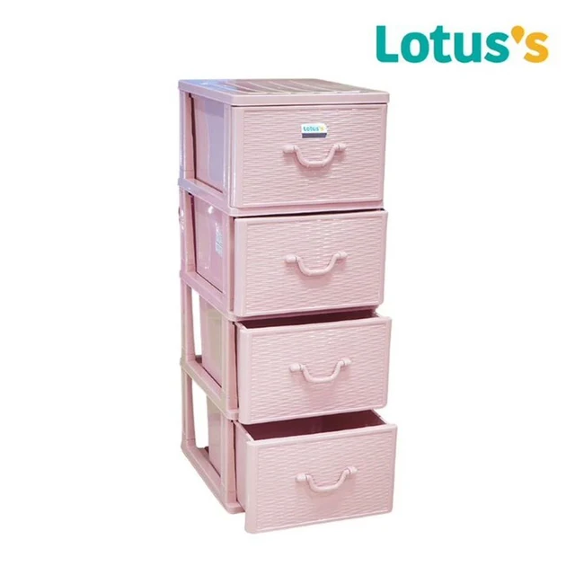 LOTUSS DRAWER CABINET PINK PASTEL 4 LAYER