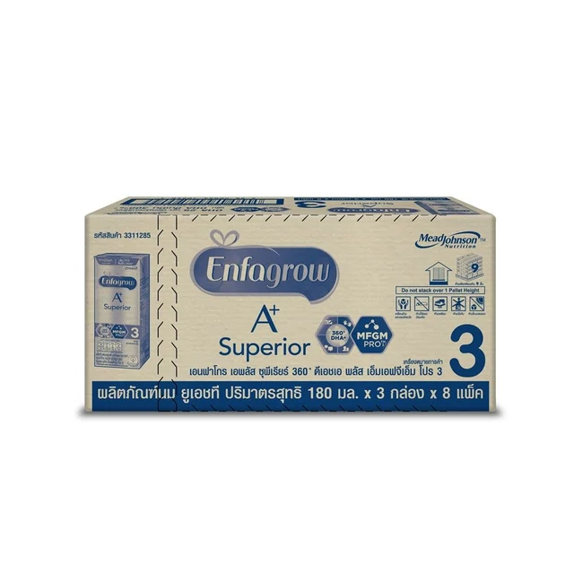 ENFAGROW A PLUS UHT MILK SUPERIOR 3 180 ML PACK 24