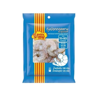 ซูเปอร์เชฟ กุ้งปอกถอดหาง ไซส์ 70-130/ปอนด์ 125 กรัม