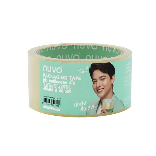 NUVOเทปโอพีพีสีใส48MMX45Yม้วนเดี่ยว
