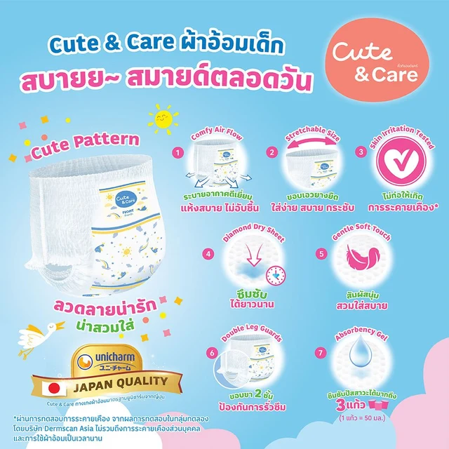 CUTE AND CARE COMFY PANTS SIZE XL 36 PCS.
