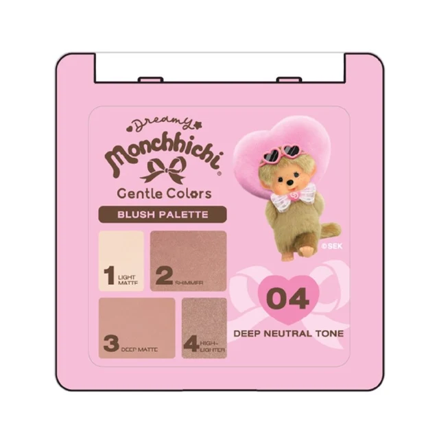GENTLE COLORS X MONCHHICHI BLUSH PALETTE 04 DEEP NEUTRAL 7 G