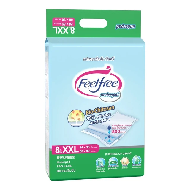 FEELFREE UNDERPAD BIG SHEET XXL 8 PCS.