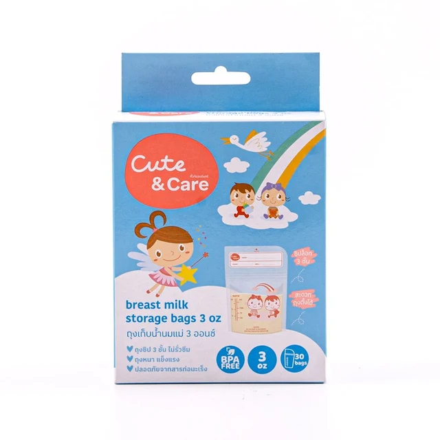 CUTEANDCARE BREASTMILKSTORAGEBAG 3OZ.X30
