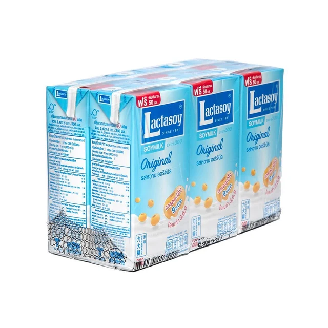 LACTASOY UHT SOY MILK SWEETENED EXTRA 300 ML PACK 6