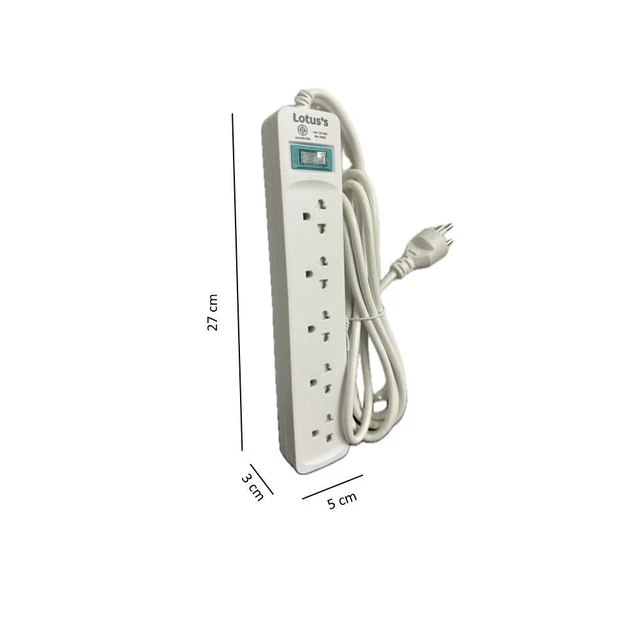 LOTUSS PLUG 5 SOCKET 1 SWITCH 3M LT513