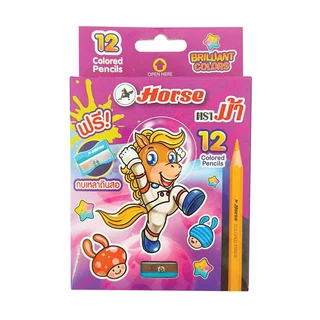 ตราม้า สีไม้สั้น 12 สี รุ่น BRILLIANT COLORS