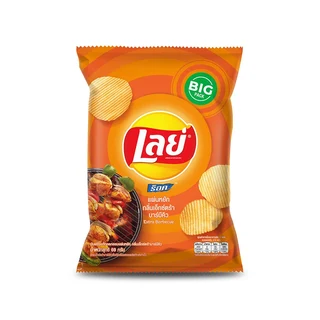 เลย์มันฝรั่งแผ่นหยักบาร์บีคิว 69 กรัม