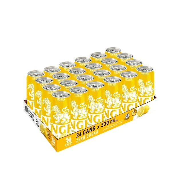 SINGHA LEMON SODA CAN 330ML. PACK 24