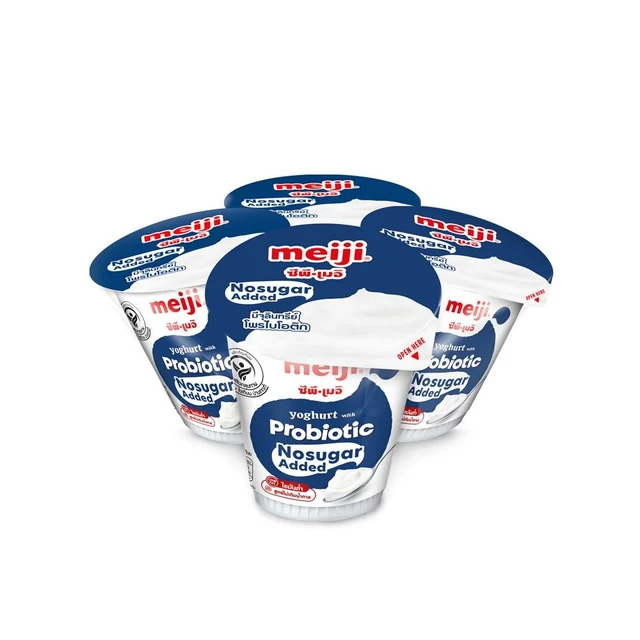MEIJI NO SUGAR YOGHURT + PROBIOTIC 135 G PACK 4