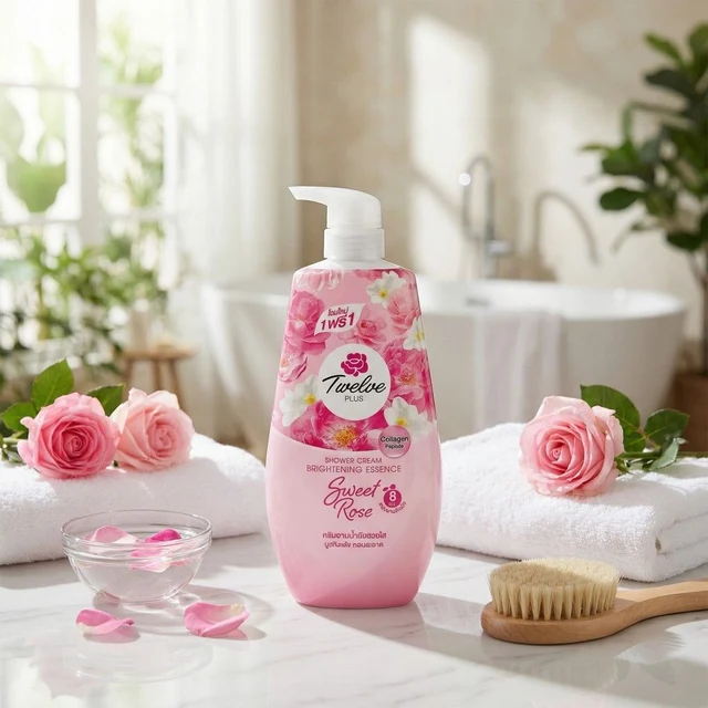 12PLUS SHOWER CREAM ROSE 400 ML.X2