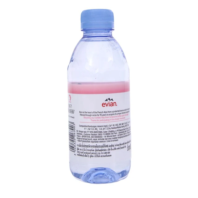 EVIAN MINERAL WATER 330 ML.