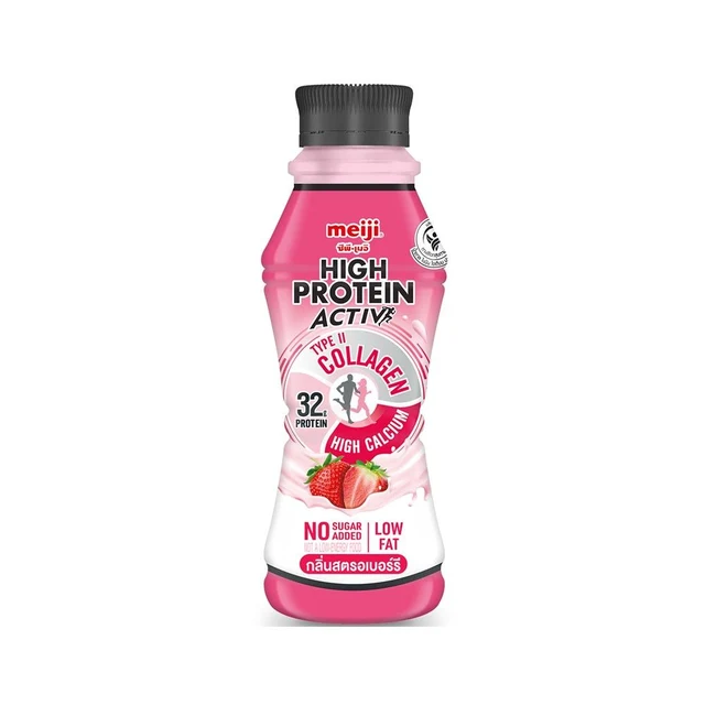 MEIJI HIGHPROTEIN ACTIVE STRAWBERRY 350 ML