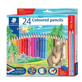 สเต็ดเล่อร์ ดินสอสียาว 24 สี (คละแบบ)