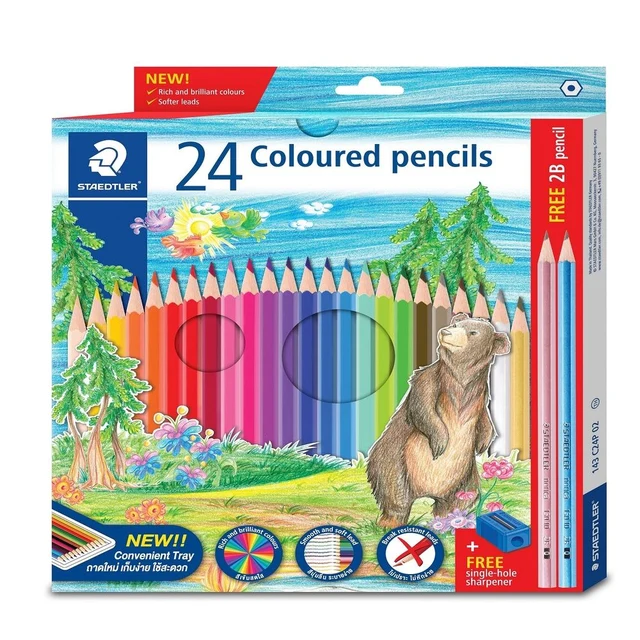 สเต็ดเล่อร์ ดินสอสียาว 24 สี (คละแบบ)
