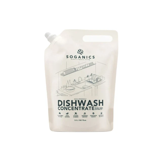 SOGANICS DISHWASH ALOE VERA REFILL 1.5L