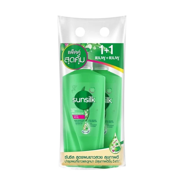 SUNSILK SHAMPOO GREEN SLIM 325X2