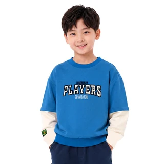 MESTYLE เสื้อแขนยาวตัดต่อ PREPPY สีฟ้า ไซซ์ 9