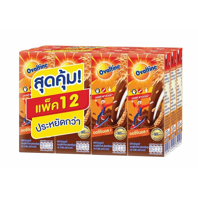 OVALTINE UHT MILK MALT CHOCOLATE 180 ML PACK 12