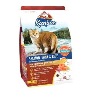 KANIVA CAT FOOD SALMON TUNA RICE 380G