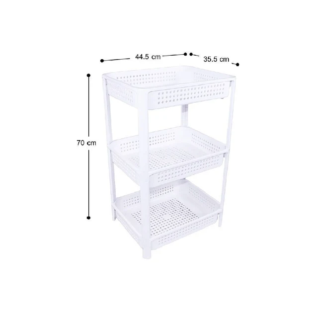MOMENTO SHELF 3 TIERS COOPER WHITE