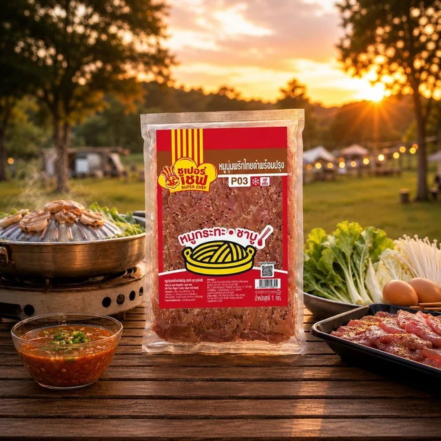 SUPER CHEF FROZEN TENDER PORK AND BLACK PEPPER 1 KG
