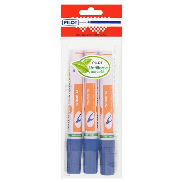 PILOT ปากกาไวท์บอร์ดสีน้ำเงิน แพ็ค3