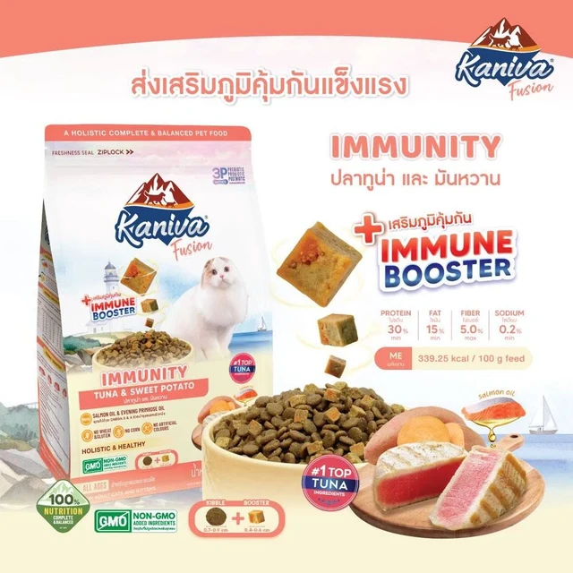 คานิว่า ฟิวชั่น อาหารแมว รสปลาทูน่าและมันหวาน 1 กก.