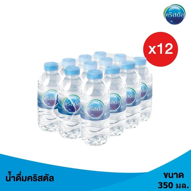 คริสตัลน้ำดื่ม 350มล. แพ็ค 12