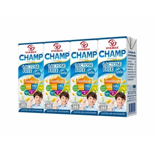 VITAMILK CHAMP UHT SOY MILK UNSWEETENED 180 ML PACK 4
